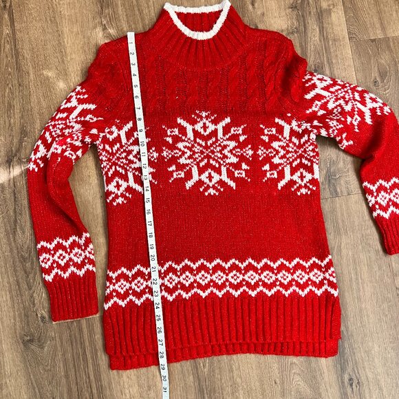 Talbots Snowflake Fair Isle Sweater Sz S - Picture 8 of 10